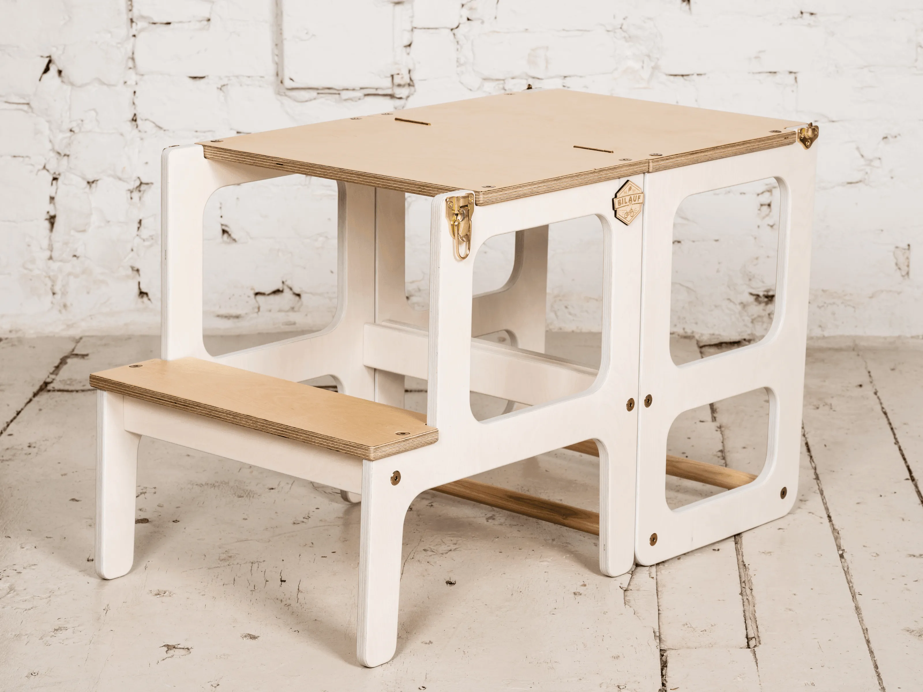 2 in 1 White Kitchen helper/table