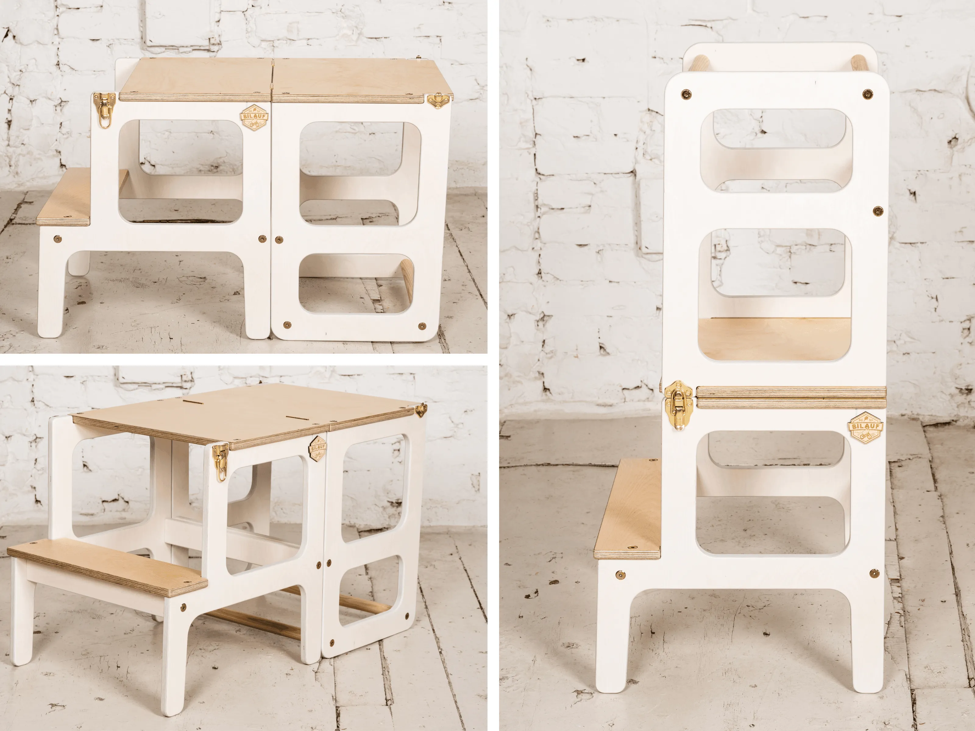 2 in 1 White Kitchen helper/table