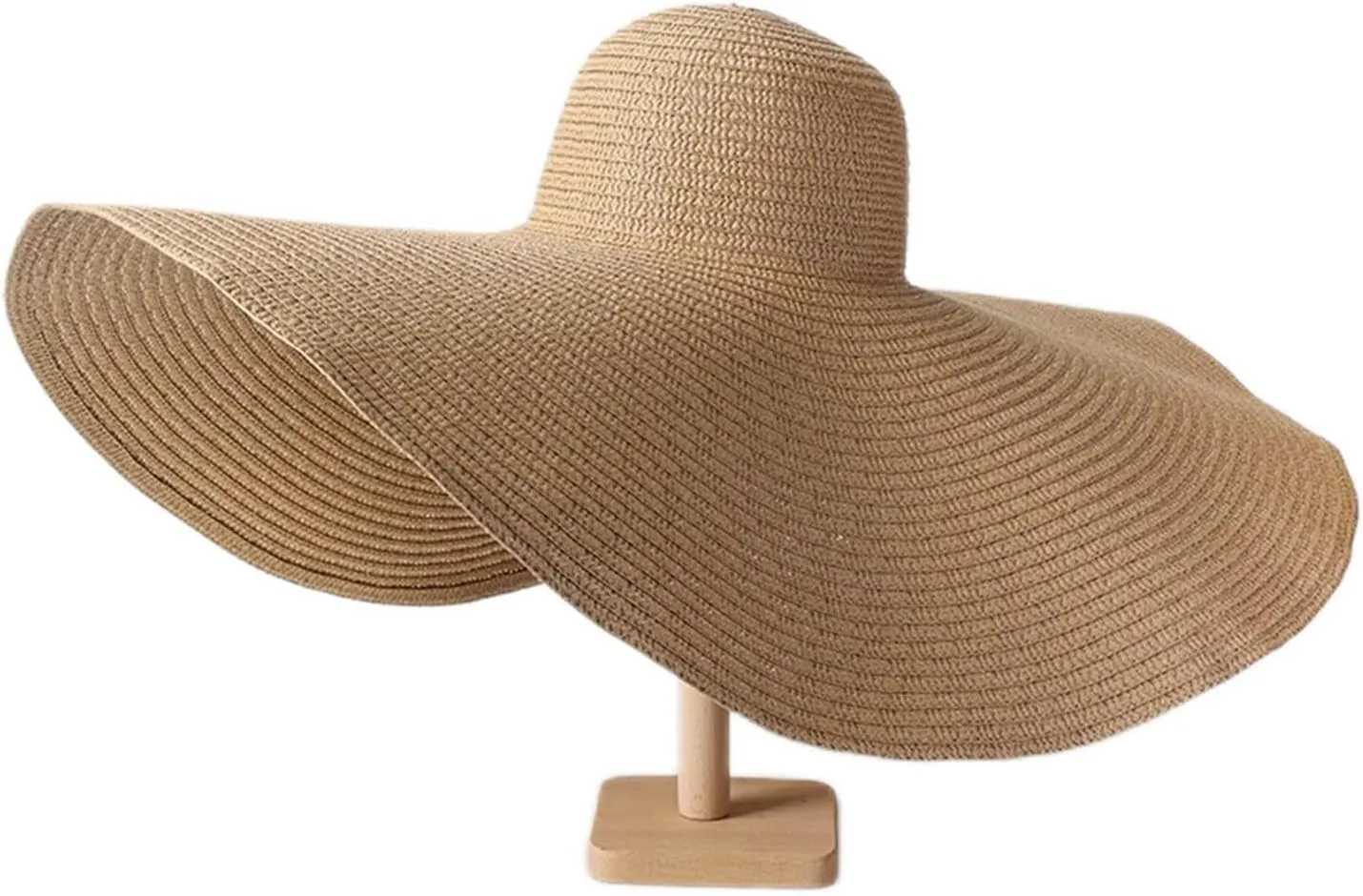 25cm Wide Brim Foldable Sun Hat for Women Beach Hat Seaside Hat