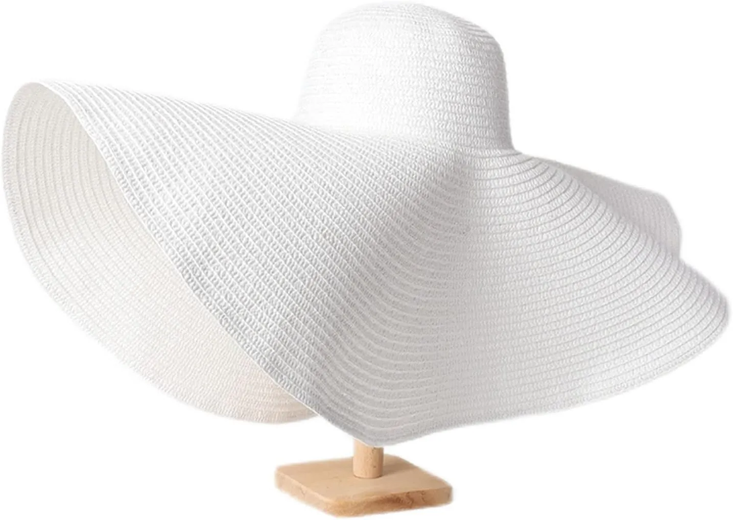 25cm Wide Brim Foldable Sun Hat for Women Oversized Beach Hat Seaside Hat
