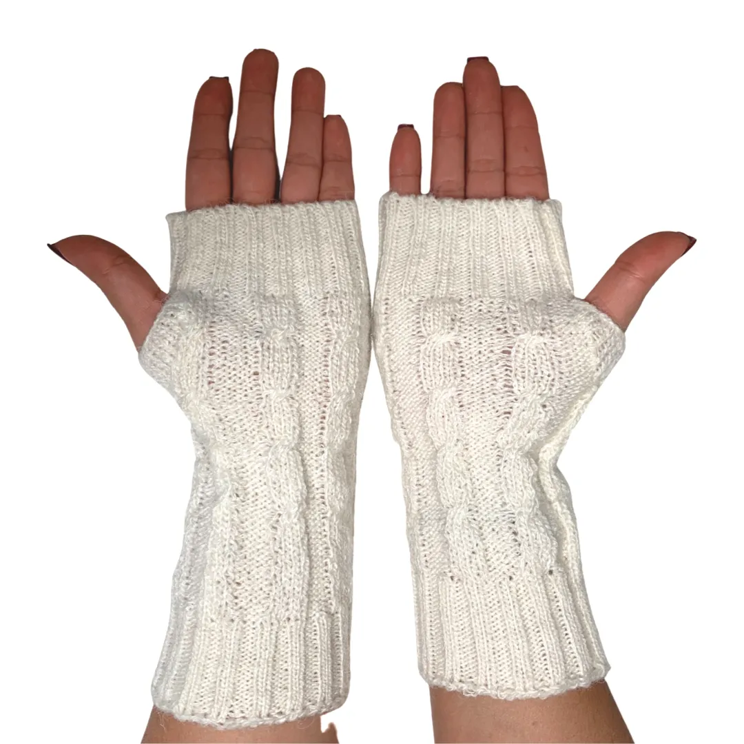 Alpaca Blend Fingerless Gloves