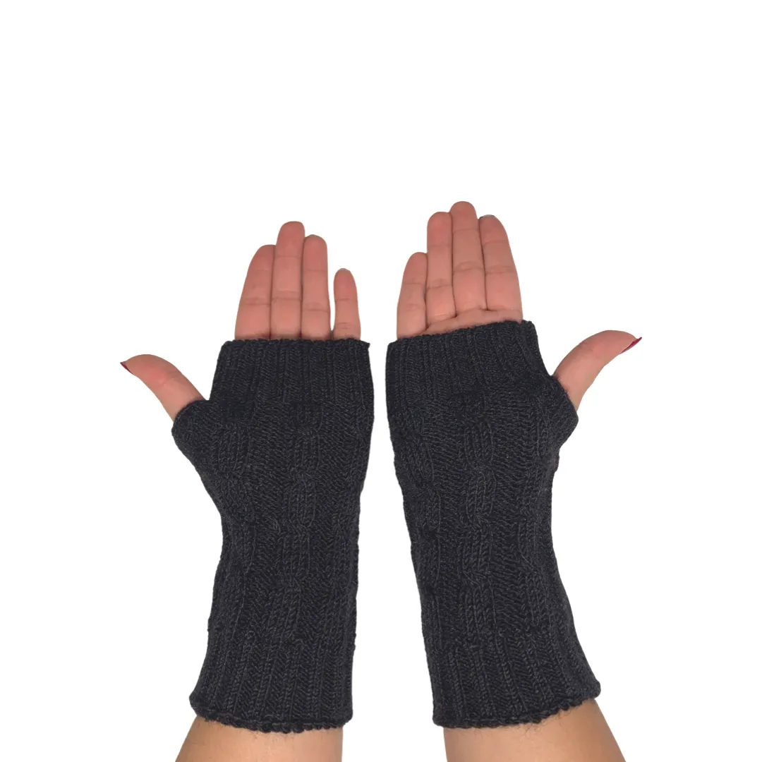 Alpaca Blend Fingerless Gloves