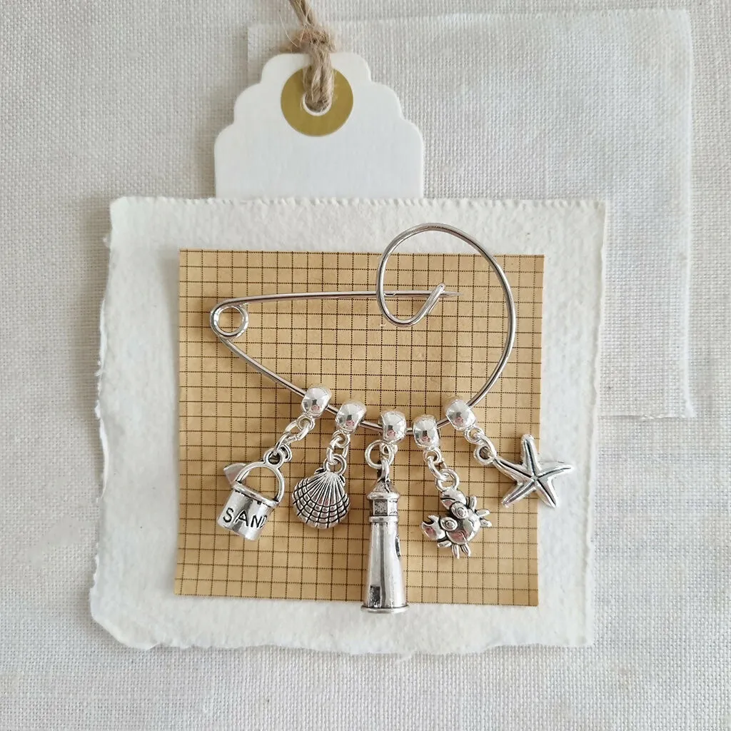 Beach Lovers Swirl Pin Brooch
