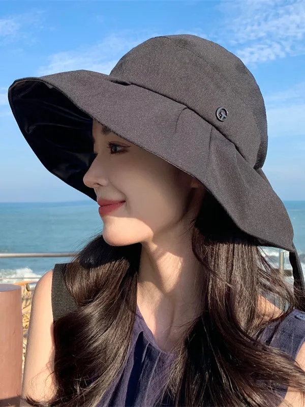 Bjlxn - Sun-Protection Foldable Wide Side Hats&Caps