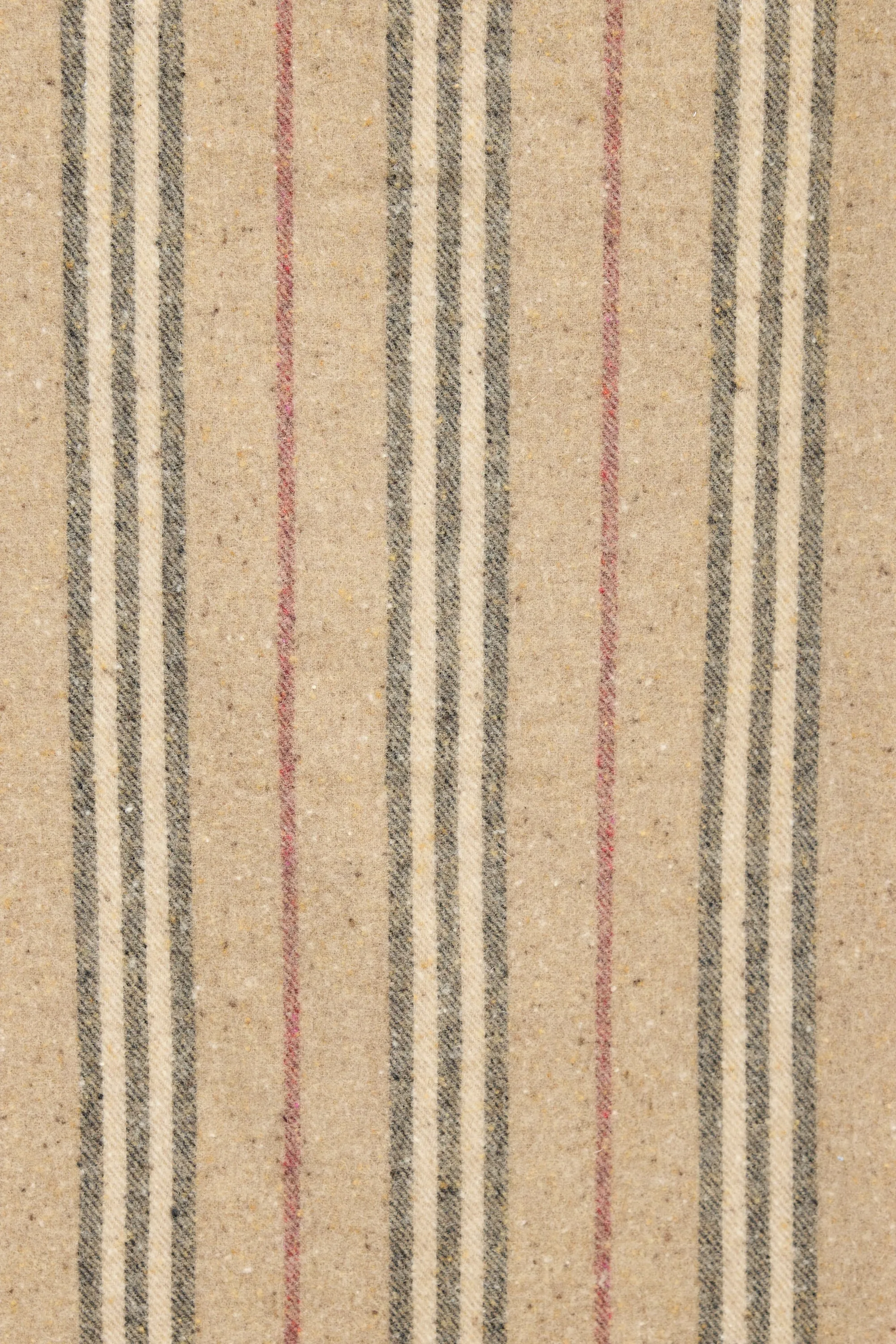 Brown & Multi Wool Nova Check Striped Fringe Scarf