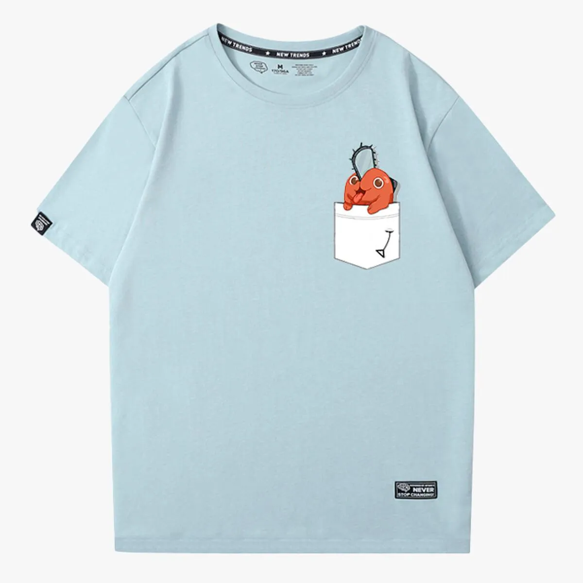 Chainsaw Man Pochita Chest Pocket T-Shirt
