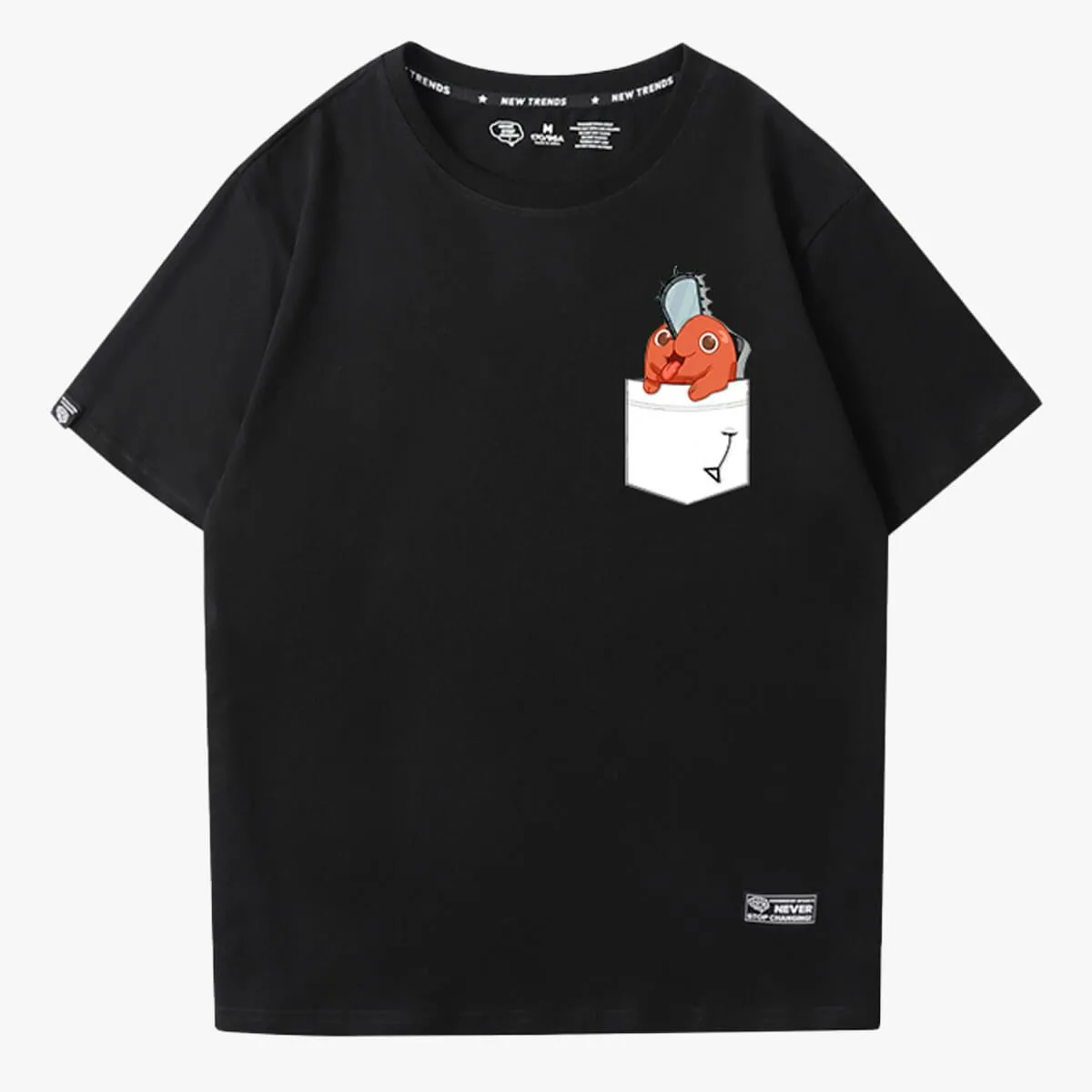 Chainsaw Man Pochita Chest Pocket T-Shirt