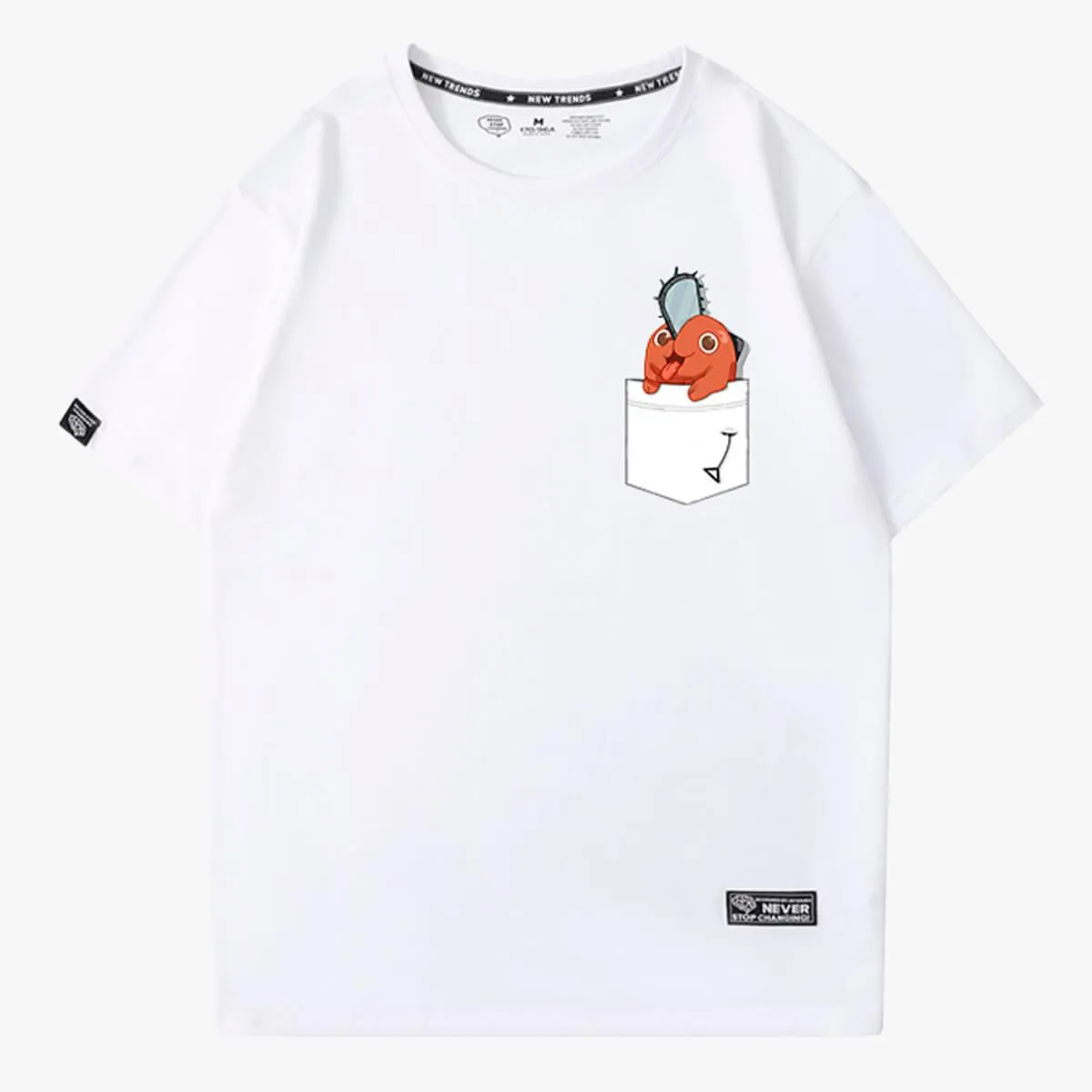 Chainsaw Man Pochita Chest Pocket T-Shirt