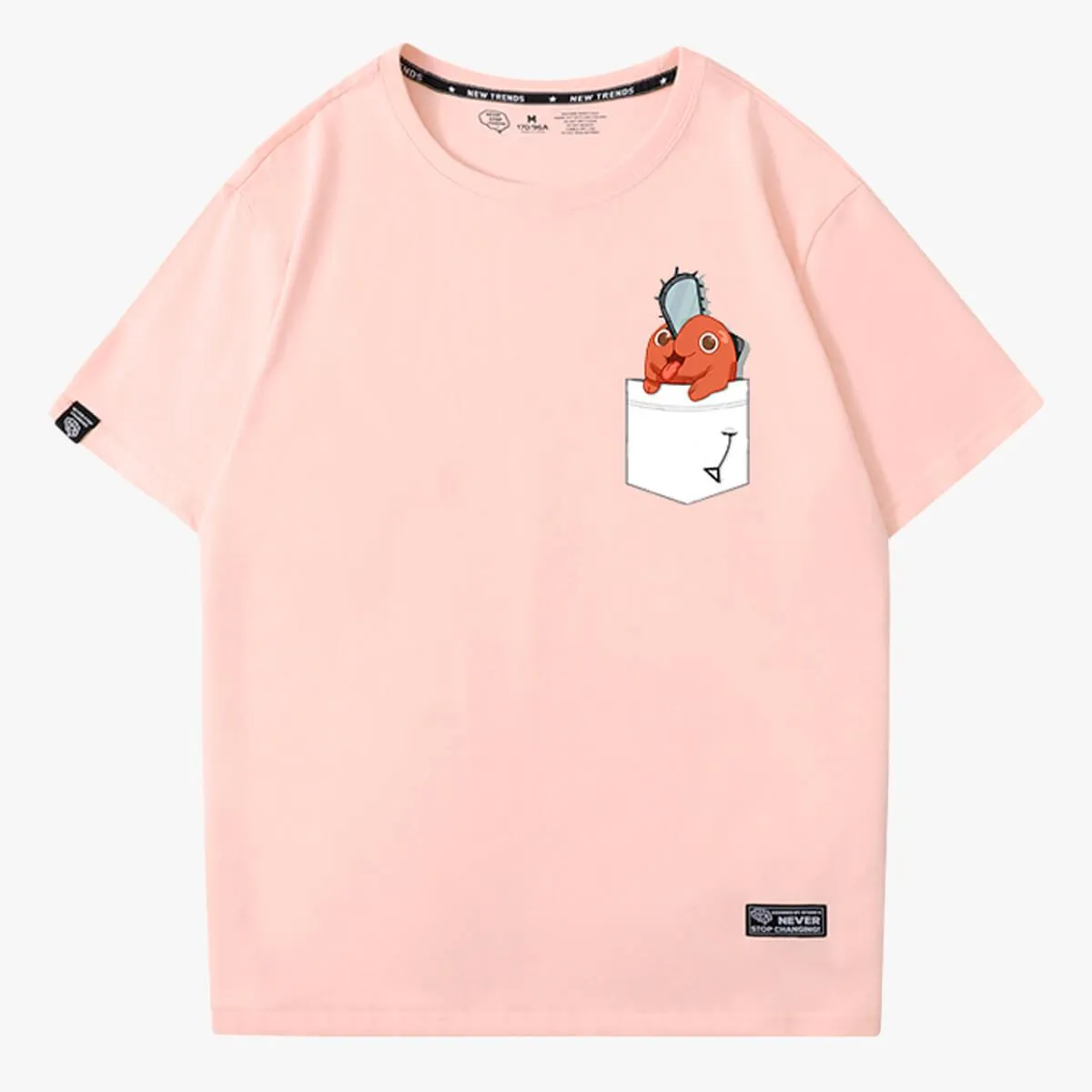 Chainsaw Man Pochita Chest Pocket T-Shirt