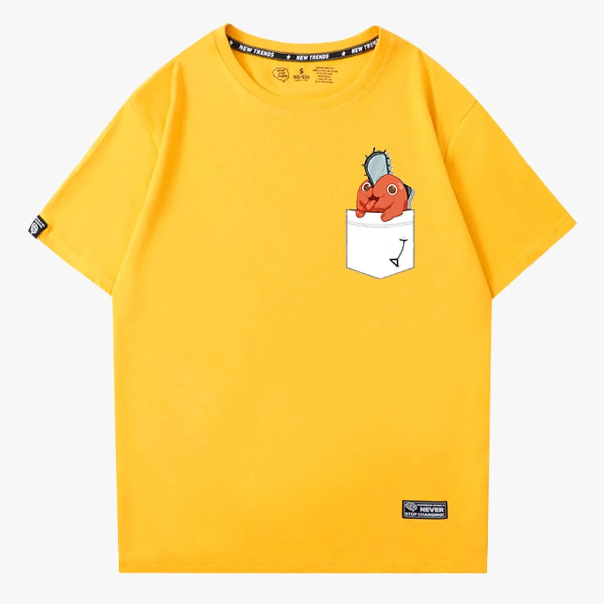 Chainsaw Man Pochita Chest Pocket T-Shirt