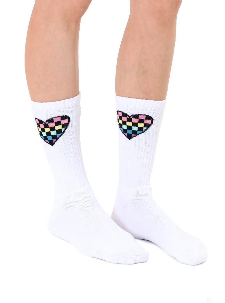 Checker Heart Classic Crew