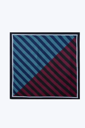 Colourblock Striped Square Scarf
