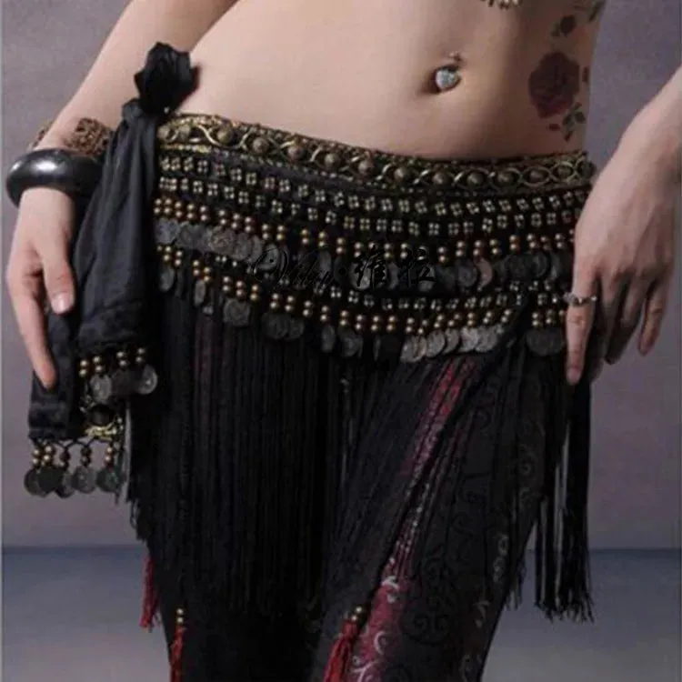Copper Belly Dance Hip Scarf Coin Belt Tribal Costume