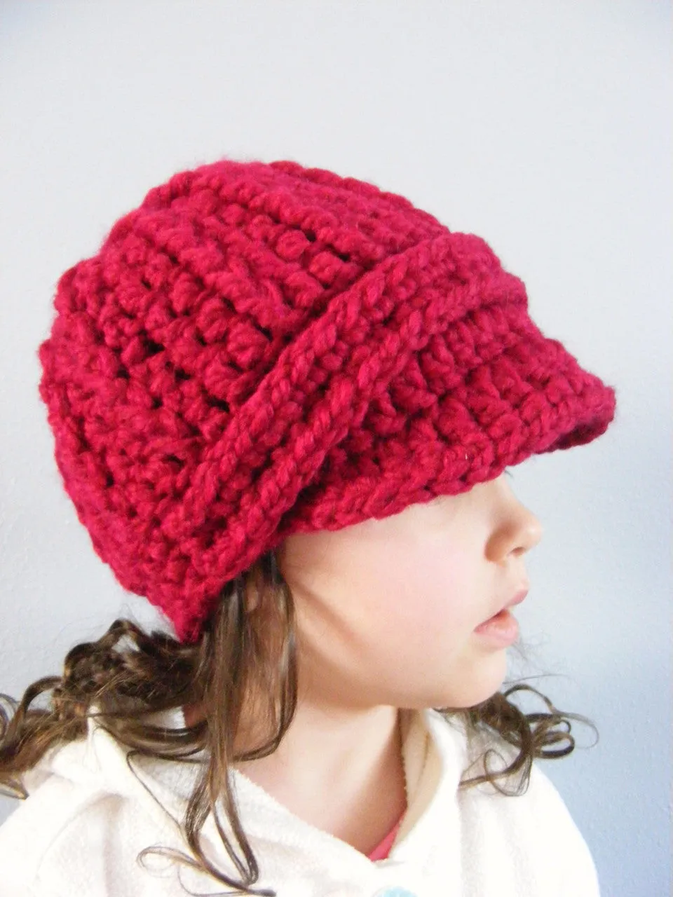Cranberry red buckle beanie winter hat