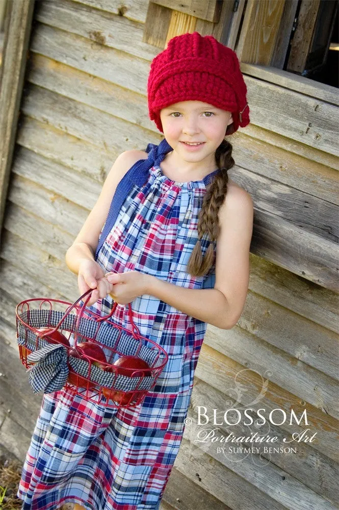 Cranberry red buckle beanie winter hat