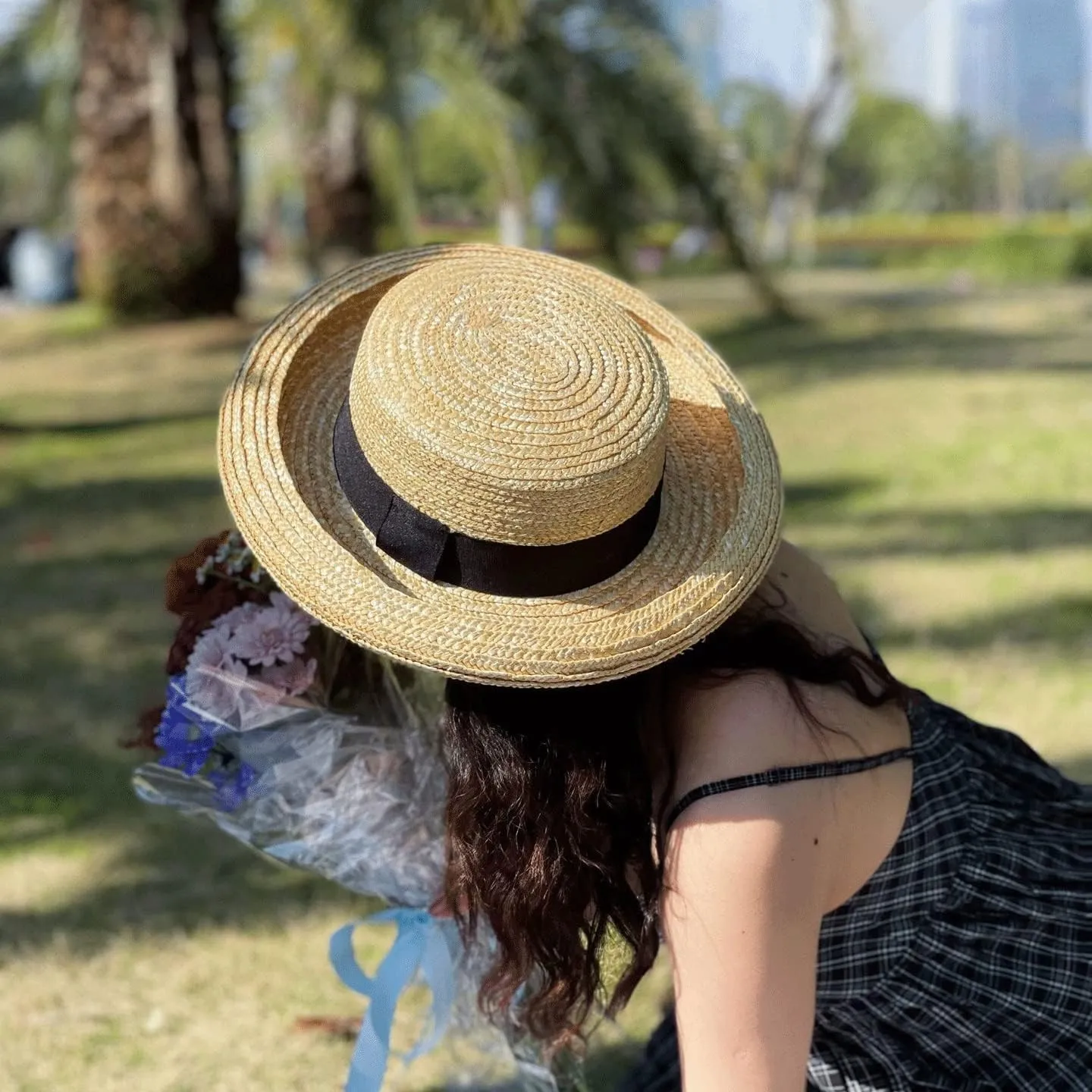 Crimping Brim Sun Hat Women Sun Hat Seaside Sunscreen Beach Hat