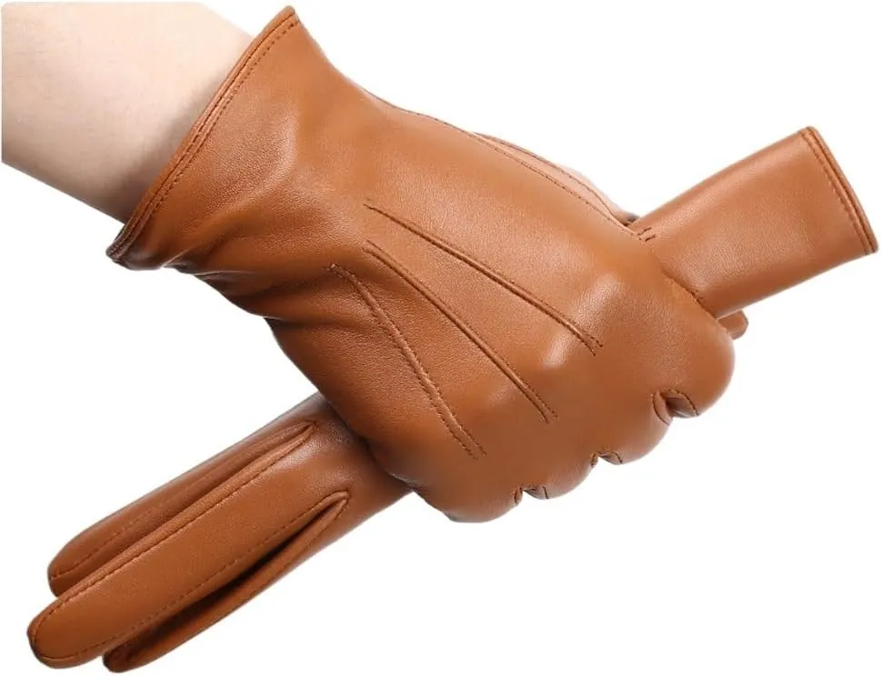 CSCDD Winter Gloves Soft and Comfortable, Warm Leather Gloves for Cycling and Driving