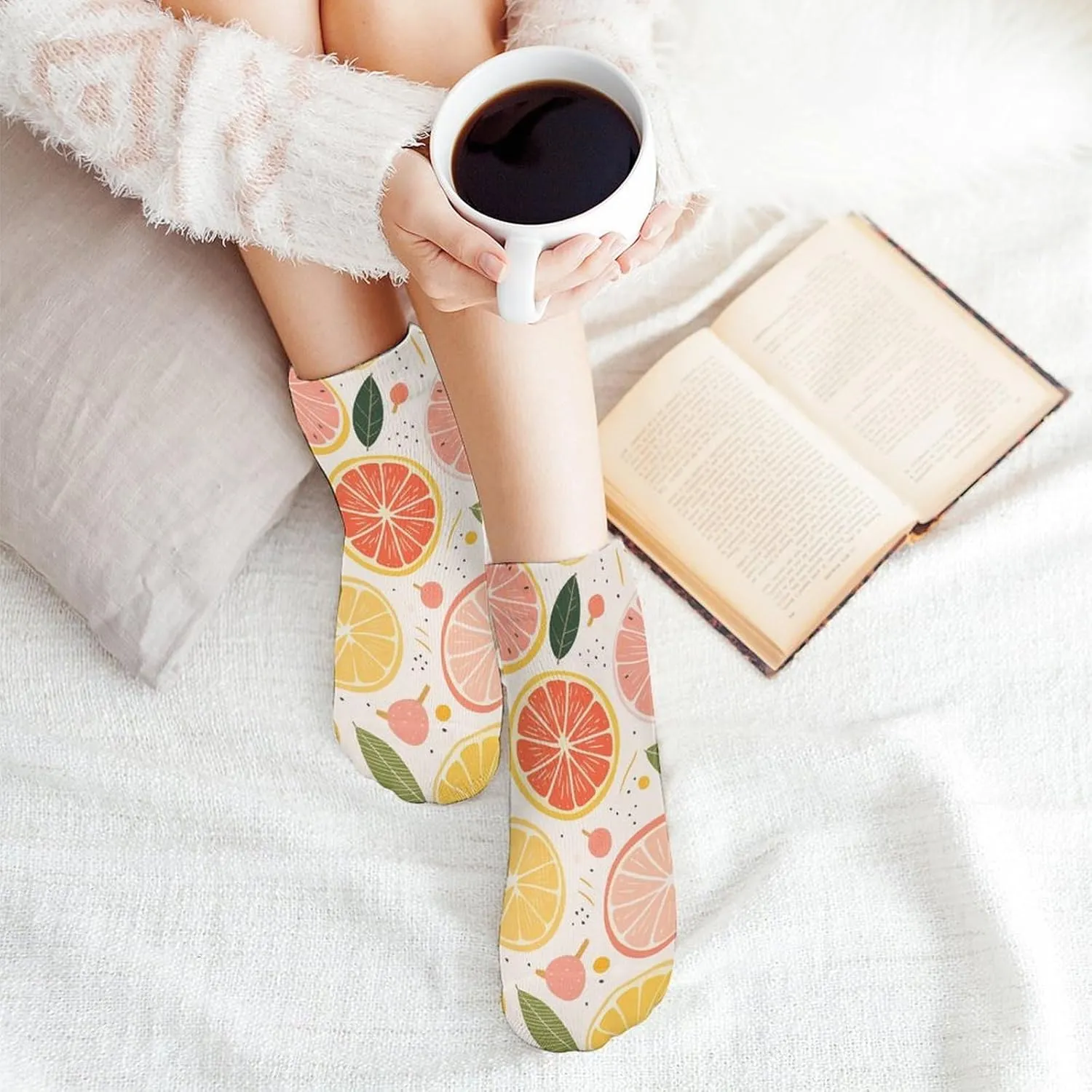 Cushion Ankle Running Socks Colorful Marble Pastel Blue Purple Low Cut Breathable Athletic Socks for Men Women 5 Pairs