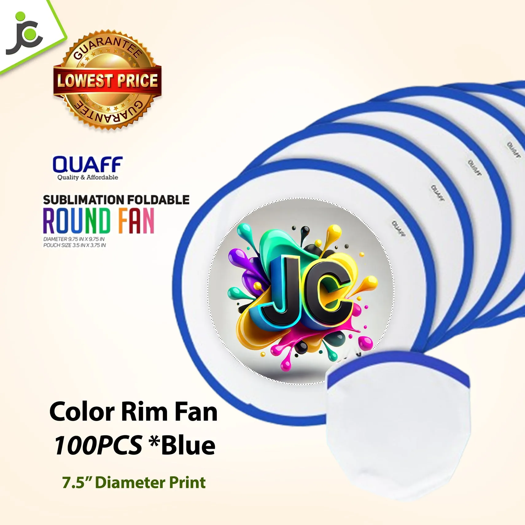 Customize Foldable Round Fan 100pcs