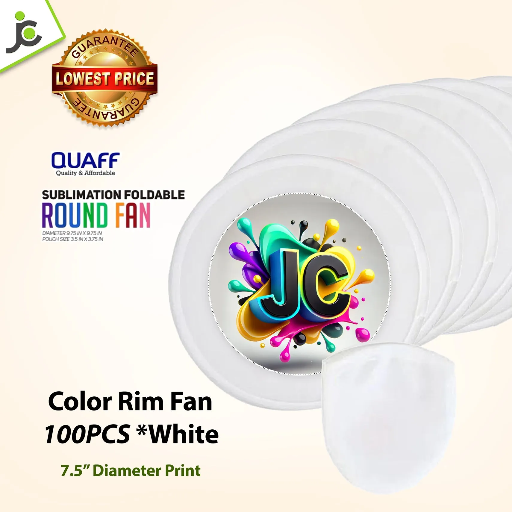 Customize Foldable Round Fan 100pcs