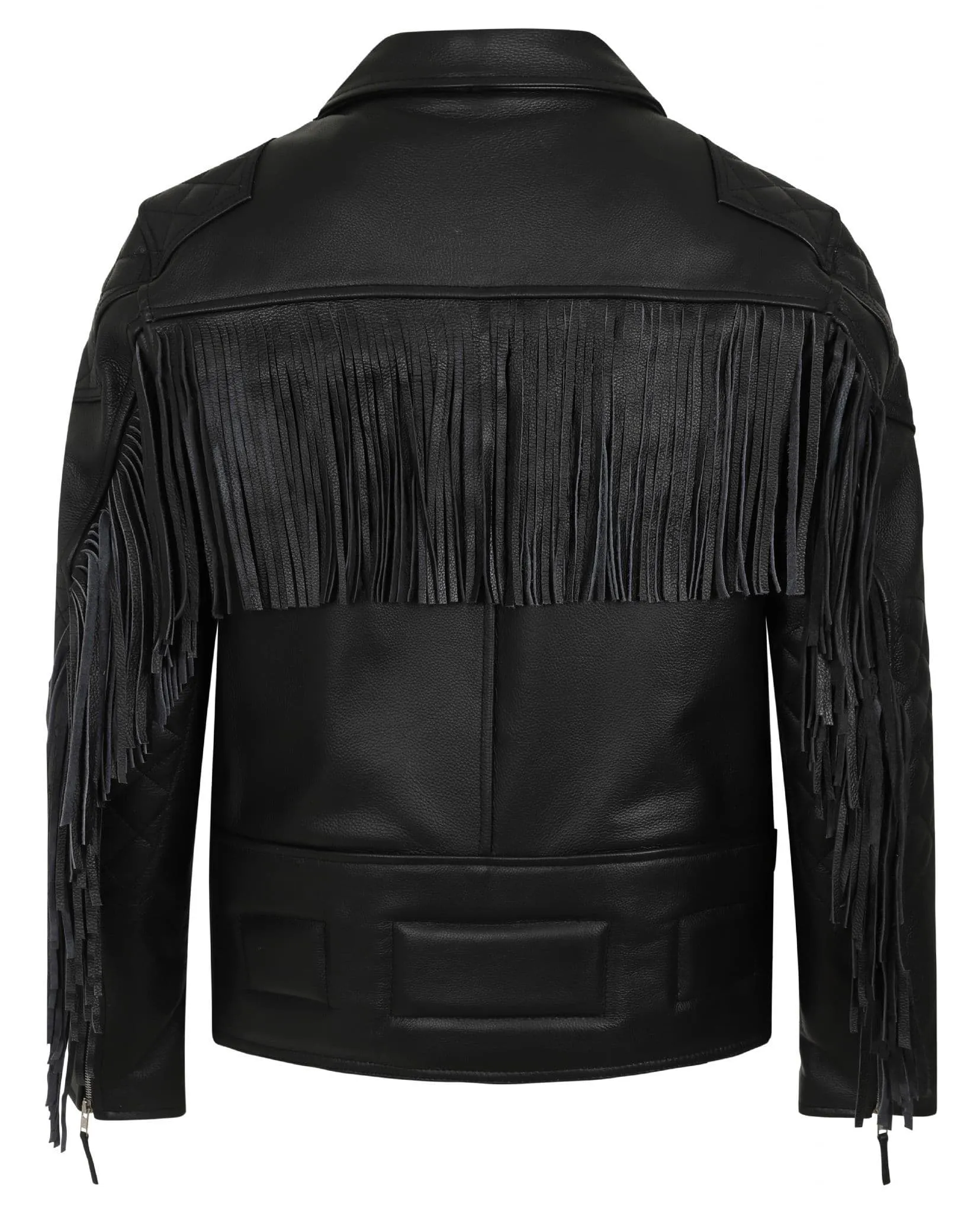 Diamond Fringed Biker Jacket