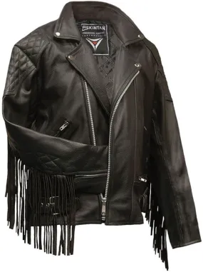 Diamond Fringed Biker Jacket