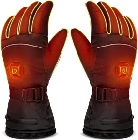 dubb Men's Heated Gloves Waterproof Keep Warm Wind Proof Touch Screen for Winter Outdoor Skiing Cycling Camping