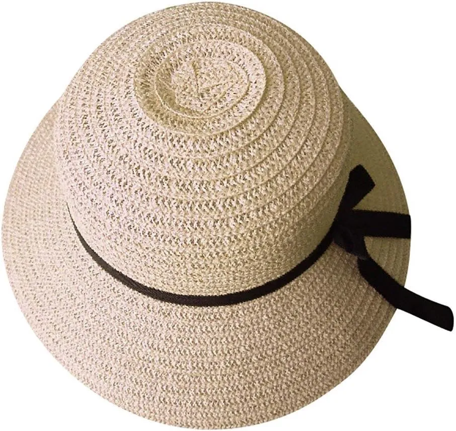Floppy Foldable Straw Hats for Women Wide Brim Beach Sun Hat Summer Roll Up Beach Caps UV UPF 50 Straw Sunhats
