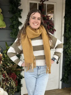 Fringe Hem Grunge Scarf