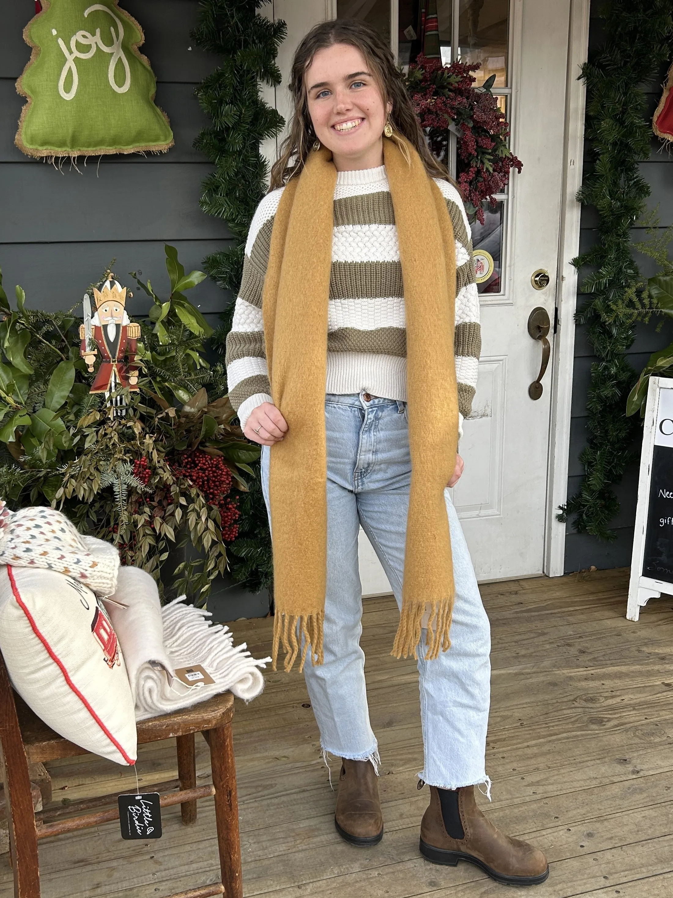 Fringe Hem Grunge Scarf
