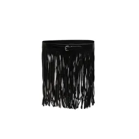 Fringed Leather Belt