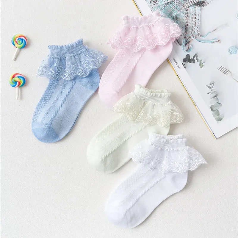 Girls Mixed PAstel Ankle Socks Pack of Ten pairs