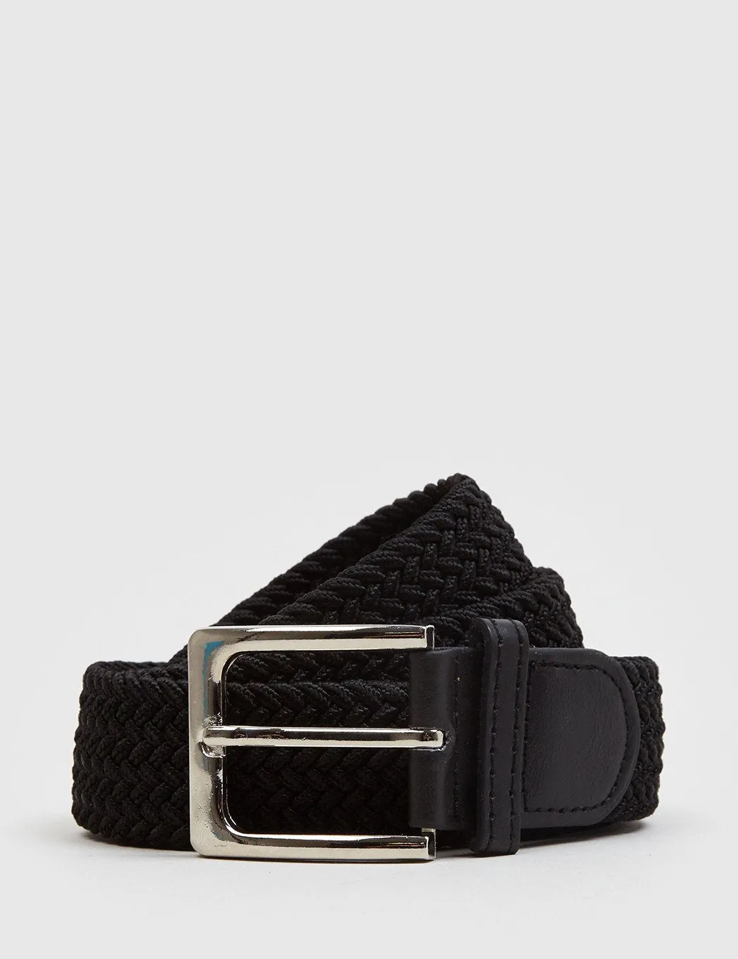 Hone Woven Plait Belt - Black