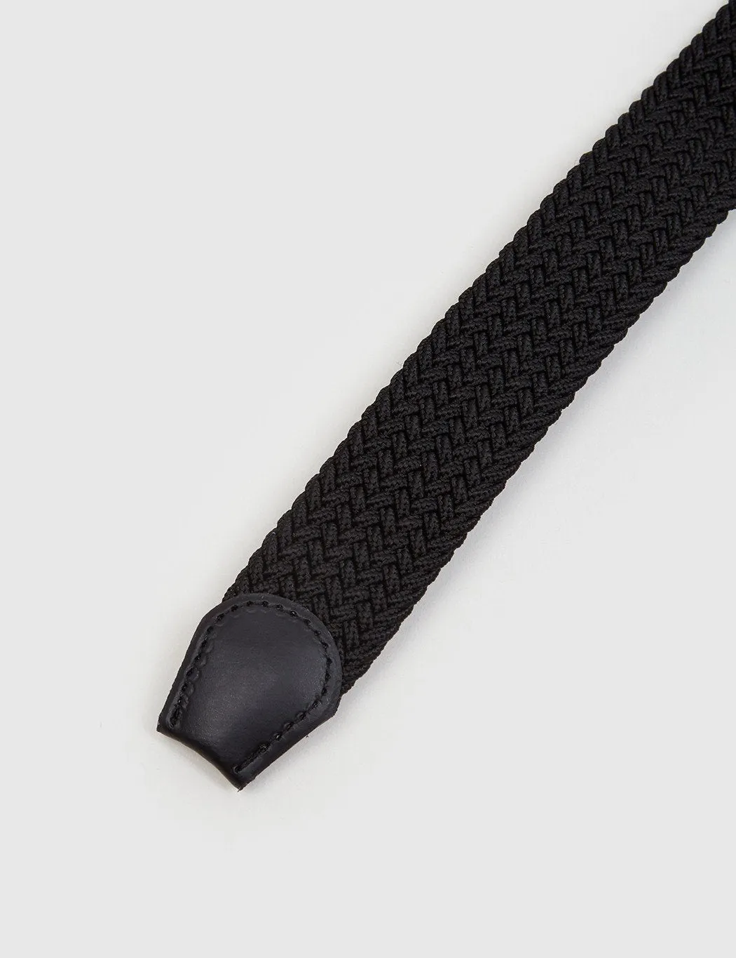 Hone Woven Plait Belt - Black