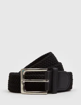 Hone Woven Plait Belt - Black