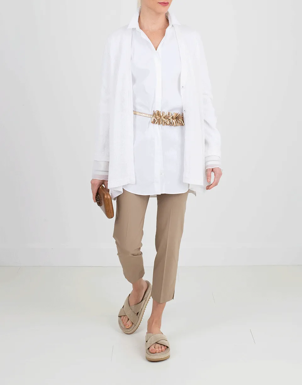 Leather Fringe Tie Belt