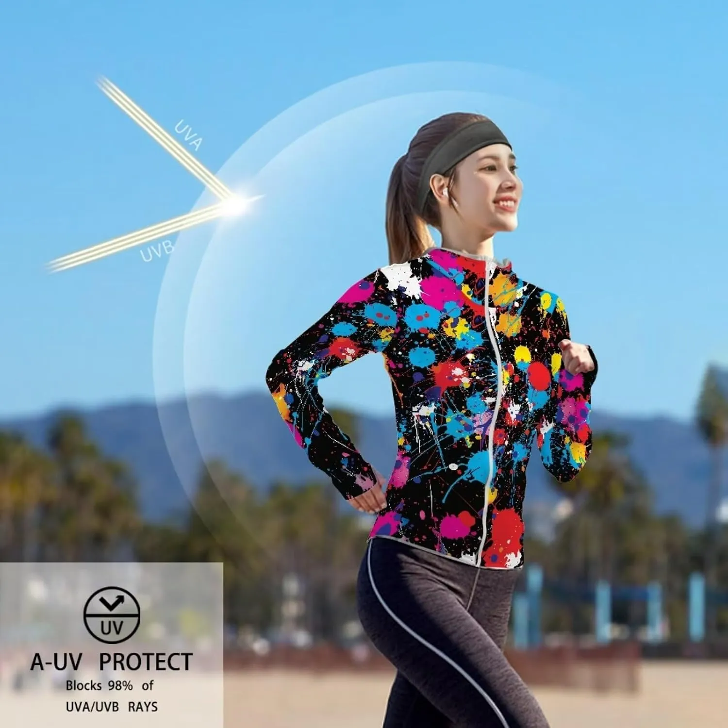 Long Sleeve Womens Sun-Proof Jacket Lightweight Cooling Sunscreen Shirt