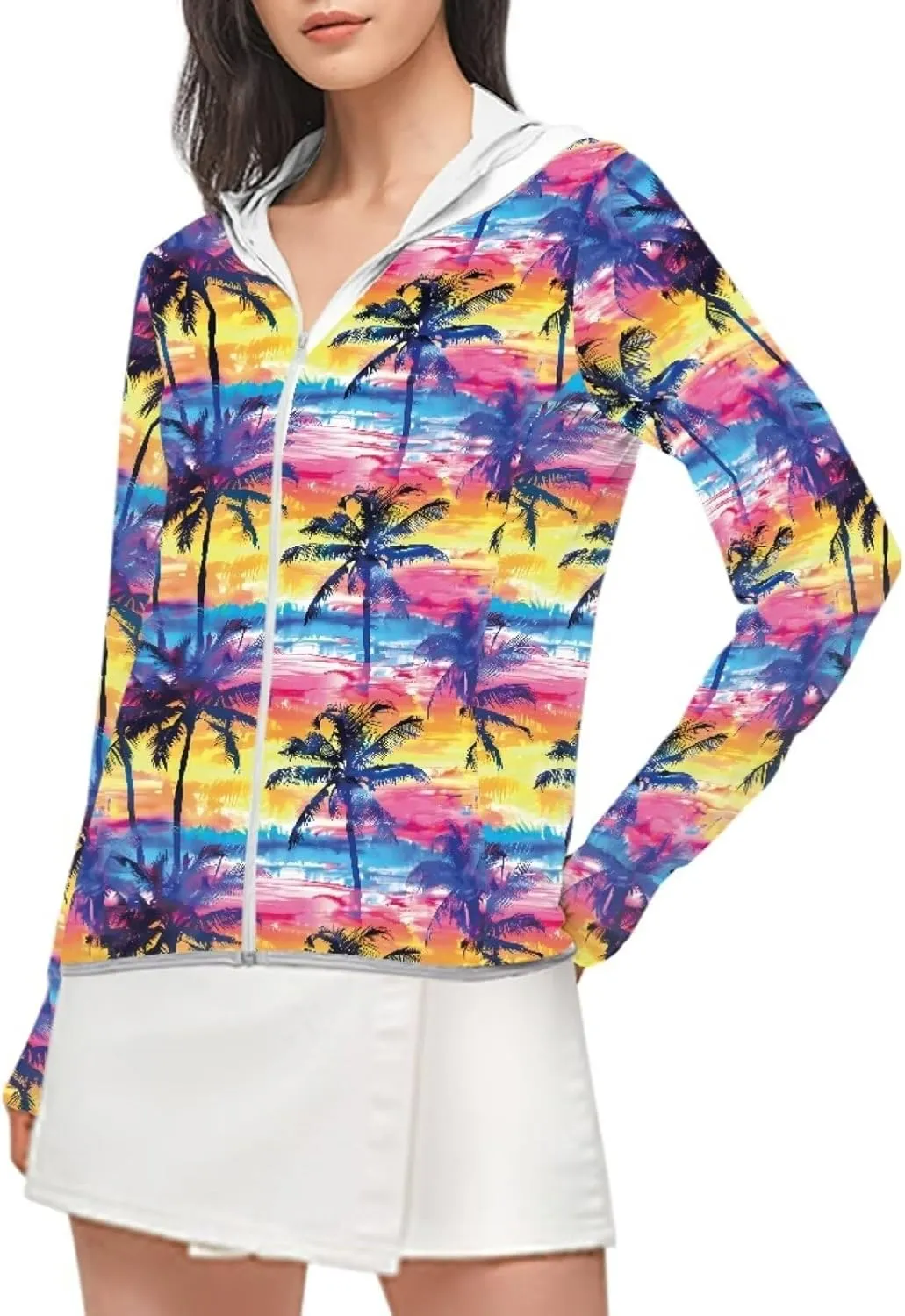 Long Sleeve Womens Sun-Proof Jacket Lightweight Cooling Sunscreen Shirt