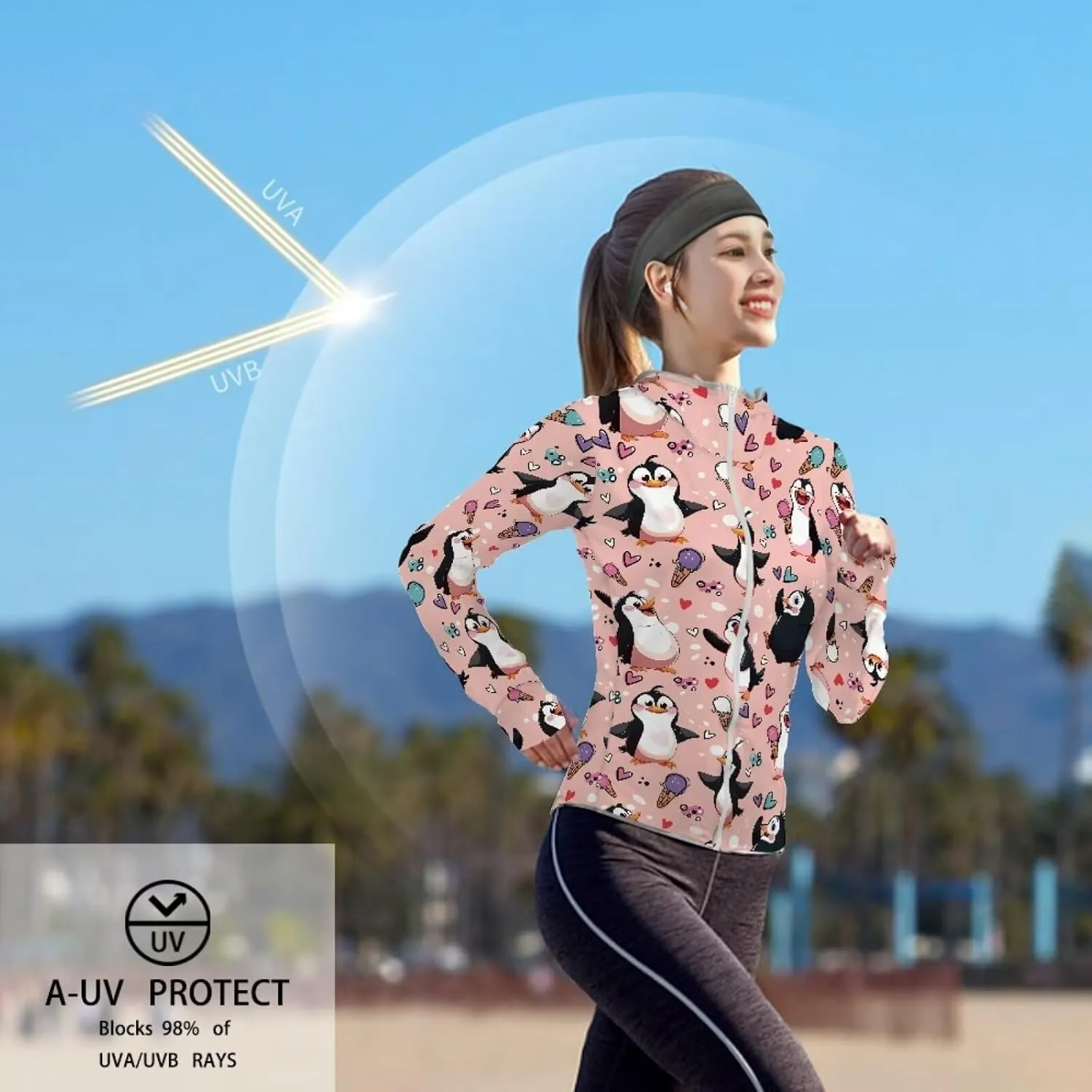 Long Sleeve Womens Sun-Proof Jacket Lightweight Cooling Sunscreen Shirt