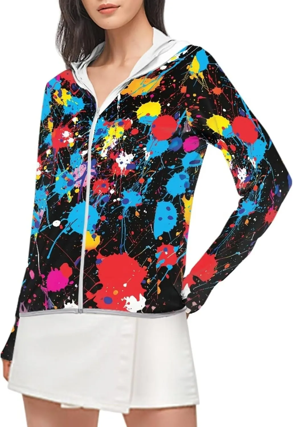 Long Sleeve Womens Sun-Proof Jacket Lightweight Cooling Sunscreen Shirt