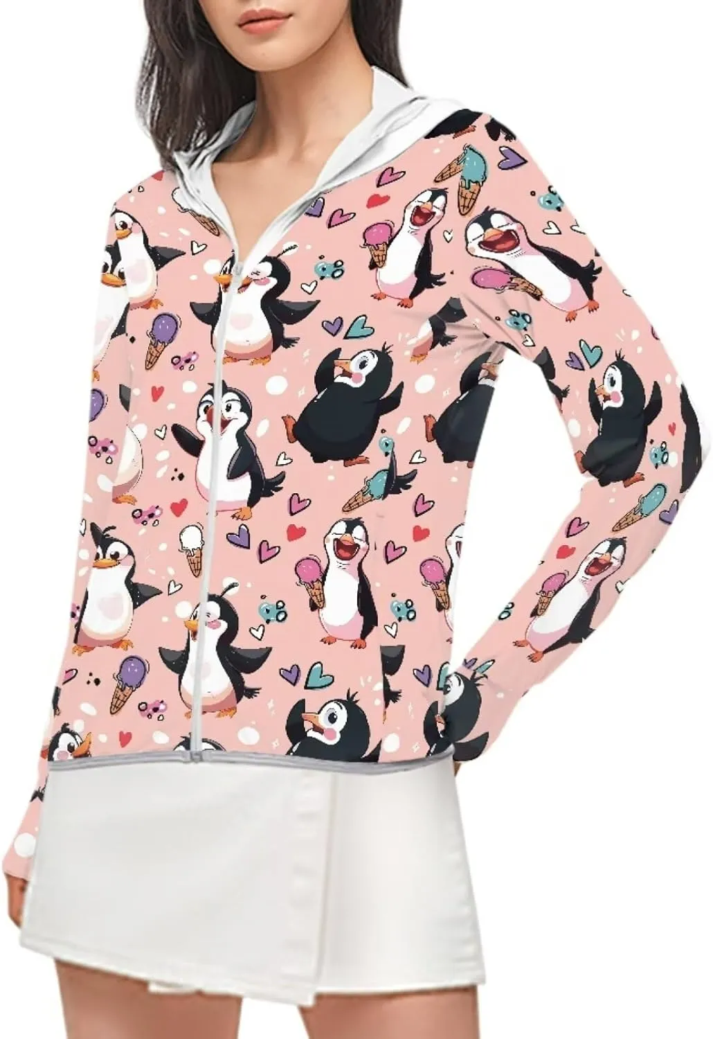 Long Sleeve Womens Sun-Proof Jacket Lightweight Cooling Sunscreen Shirt