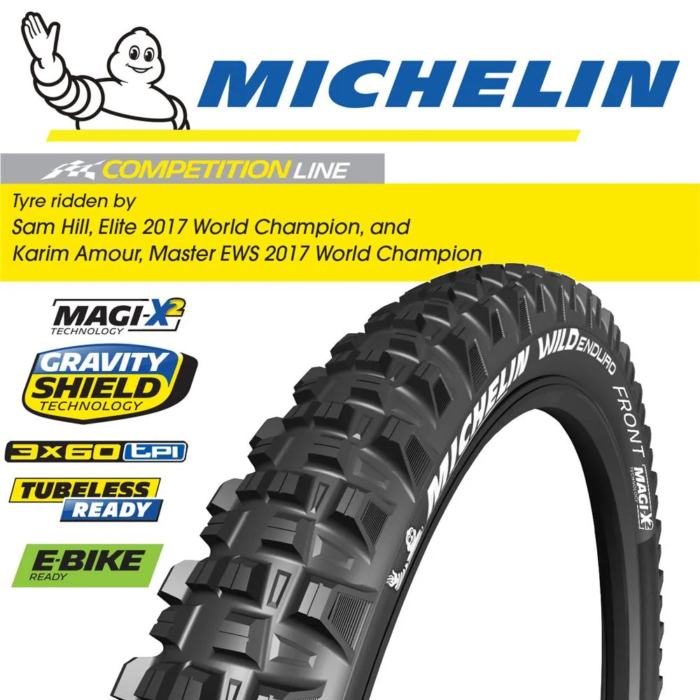 Michelin Wild Enduro MagiX2 29x2.4 TR Foldable Tyre Front Black