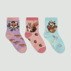 My Dear Hedgehog Kids Crew Socks - 3 Pack