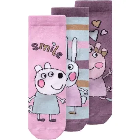 Name It Pastel Lavender 3P Arctic Dusk Ether Pastel Lavender Amina Peppa Pig 3-Pack Socks