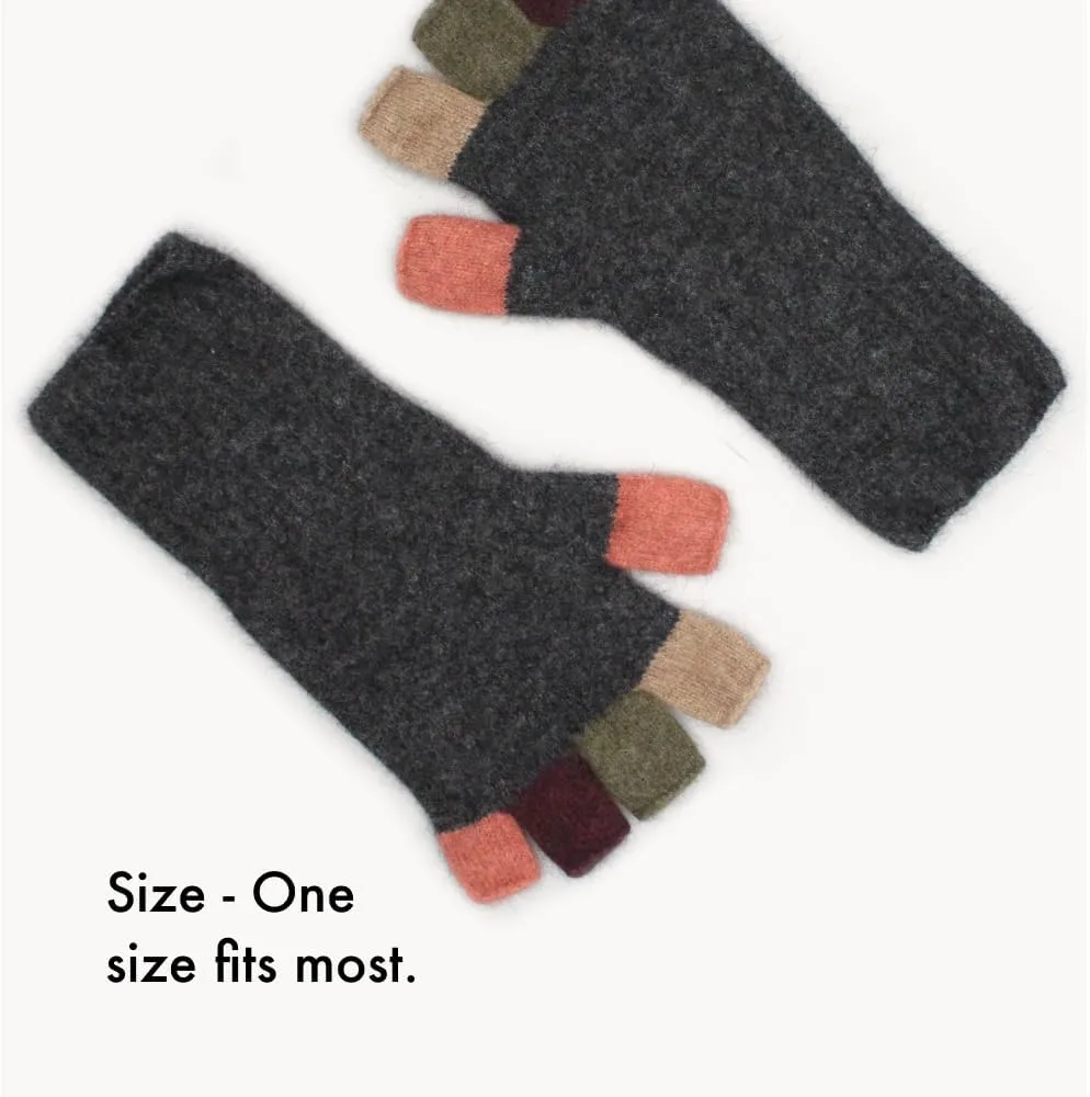 Native World Women's Possum Merino Wool Fingerless Gloves - Soft, Extremely Warm for Winter