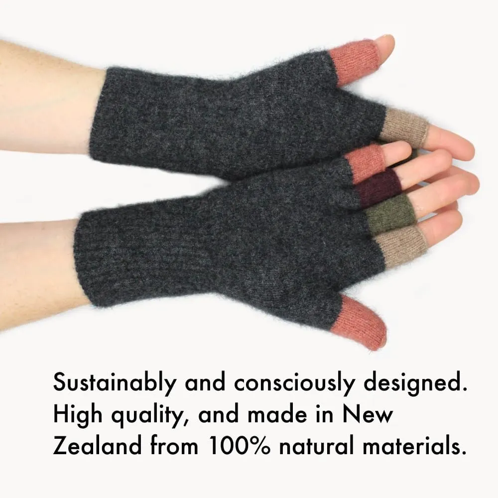 Native World Women's Possum Merino Wool Fingerless Gloves - Soft, Extremely Warm for Winter