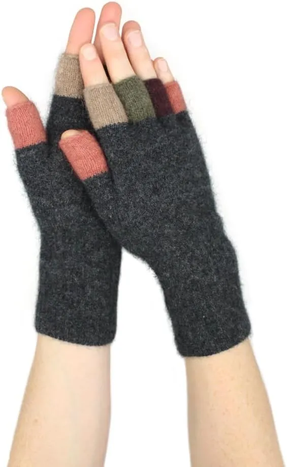Native World Women's Possum Merino Wool Fingerless Gloves - Soft, Extremely Warm for Winter