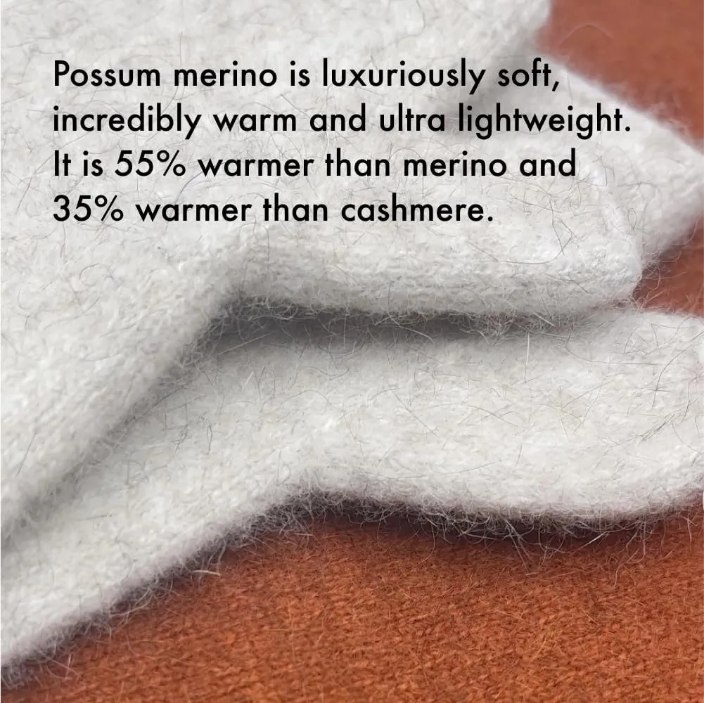Native World Women's Possum Merino Wool Fingerless Gloves - Soft, Extremely Warm for Winter