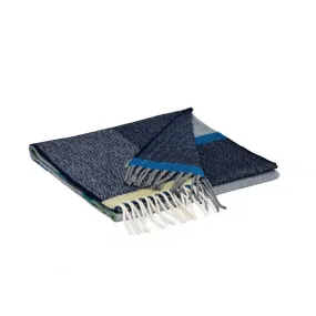Navy and Smoke Lambswool Scarf