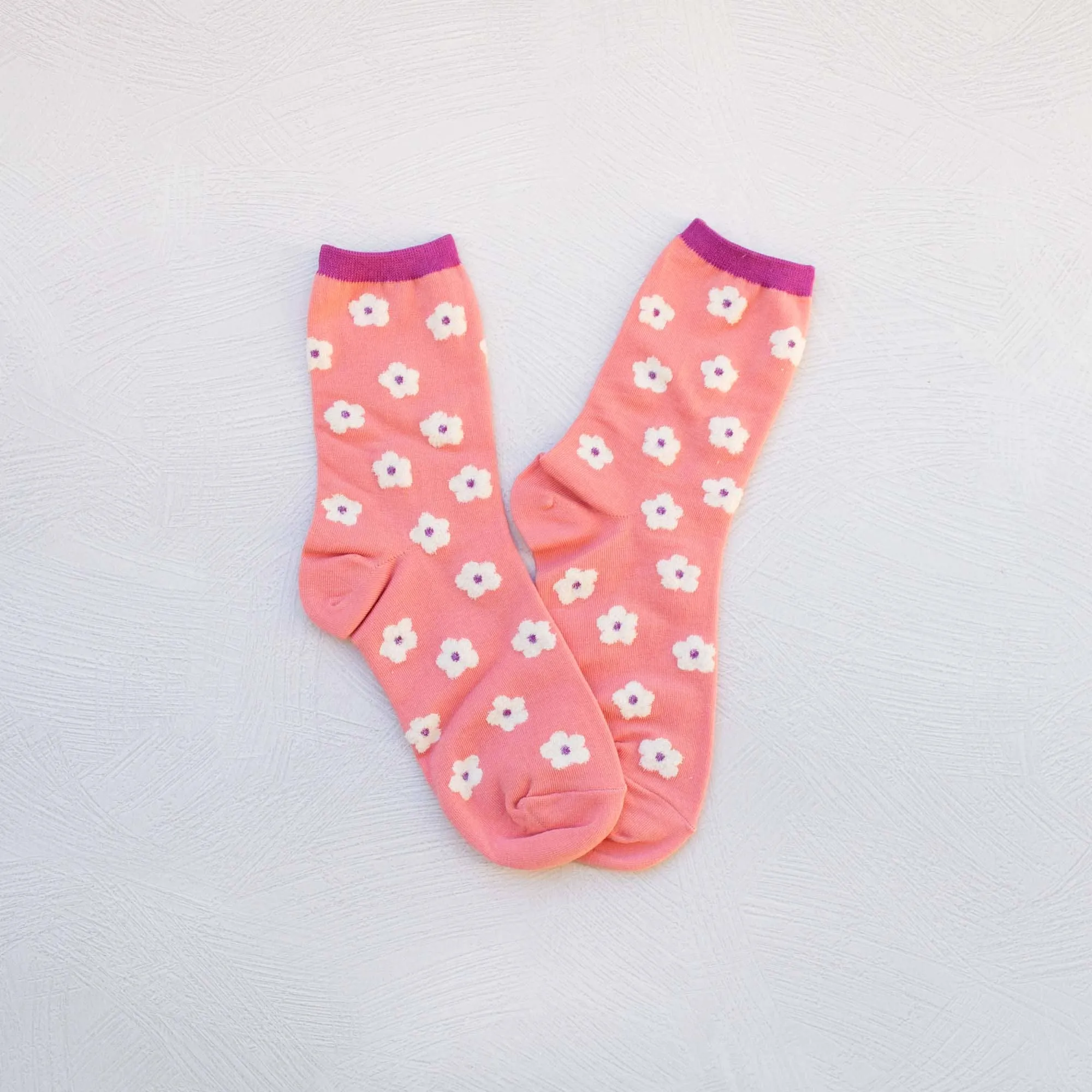 Pastel Color Mix Floral Socks